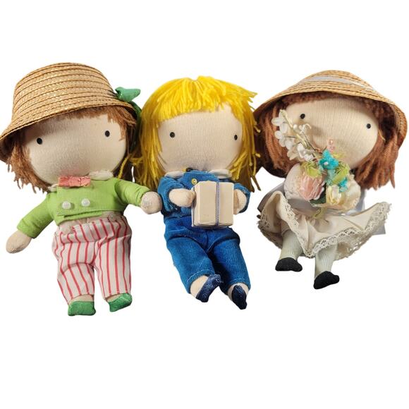 Vintage Joan Walsh Anglund Pocket Dolls 1975 Set of 3 Collectible Dolls - Picture 15 of 15